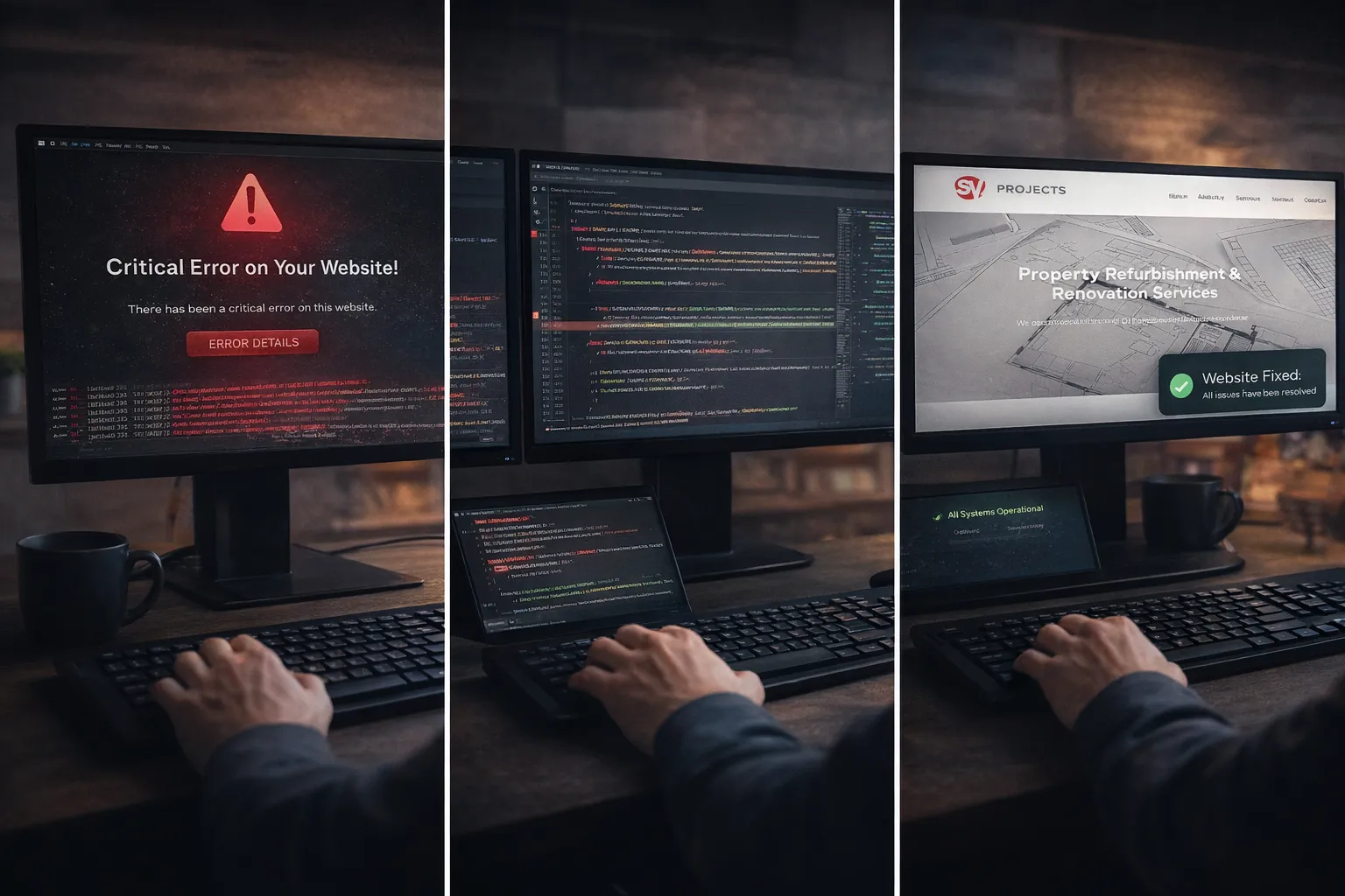 Website repair and troubleshooting service