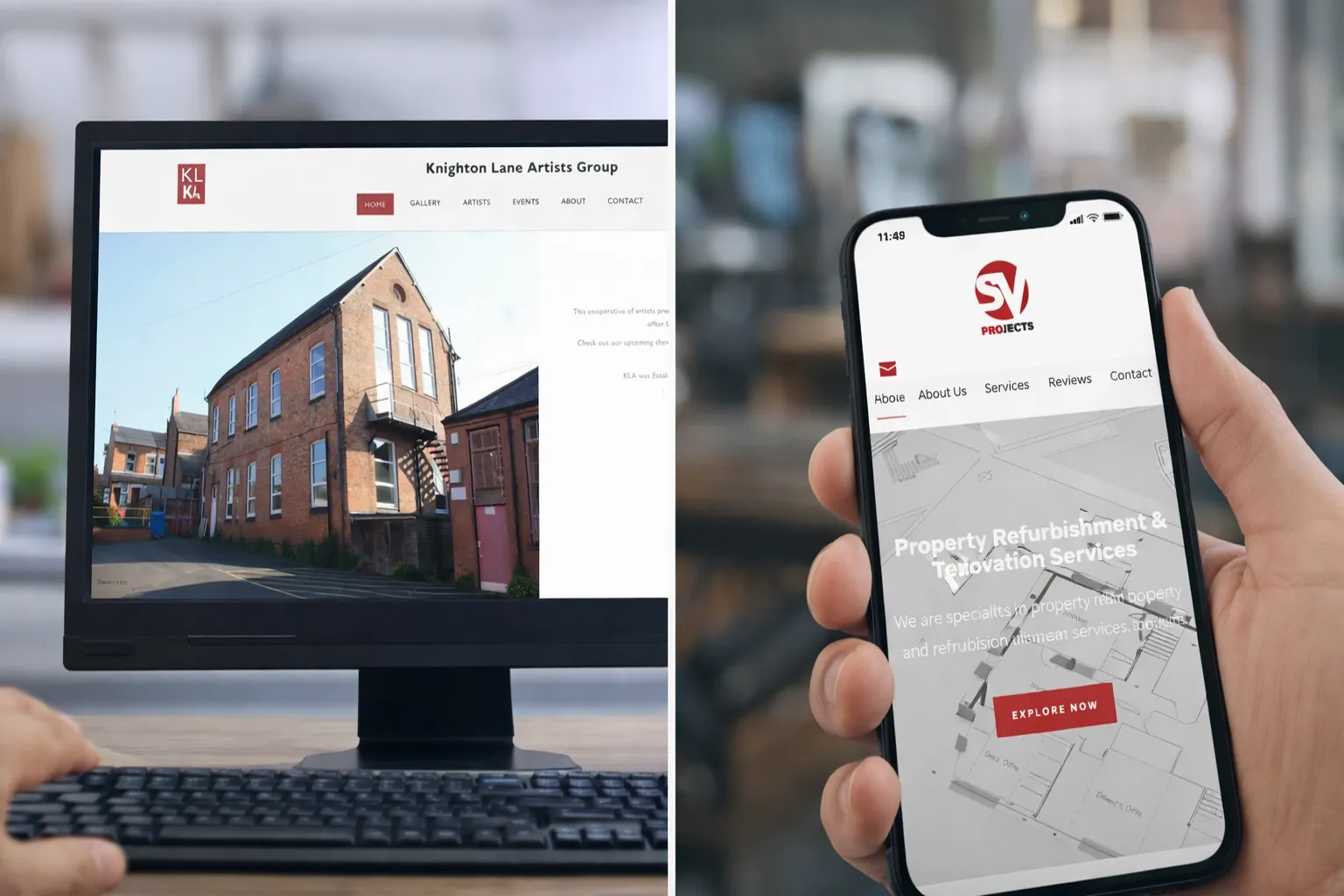 Custom website design for businesses